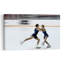 Dynamic Ice Skaters Elegant Contemporary Winter Wall Art Print 1 Piece Wrapped Canvas Wall Art-780753180