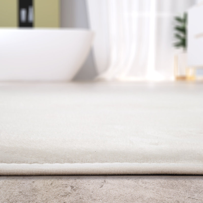 Corby Rectangle Bath Mat, 70cm W x 120cm L, Cream