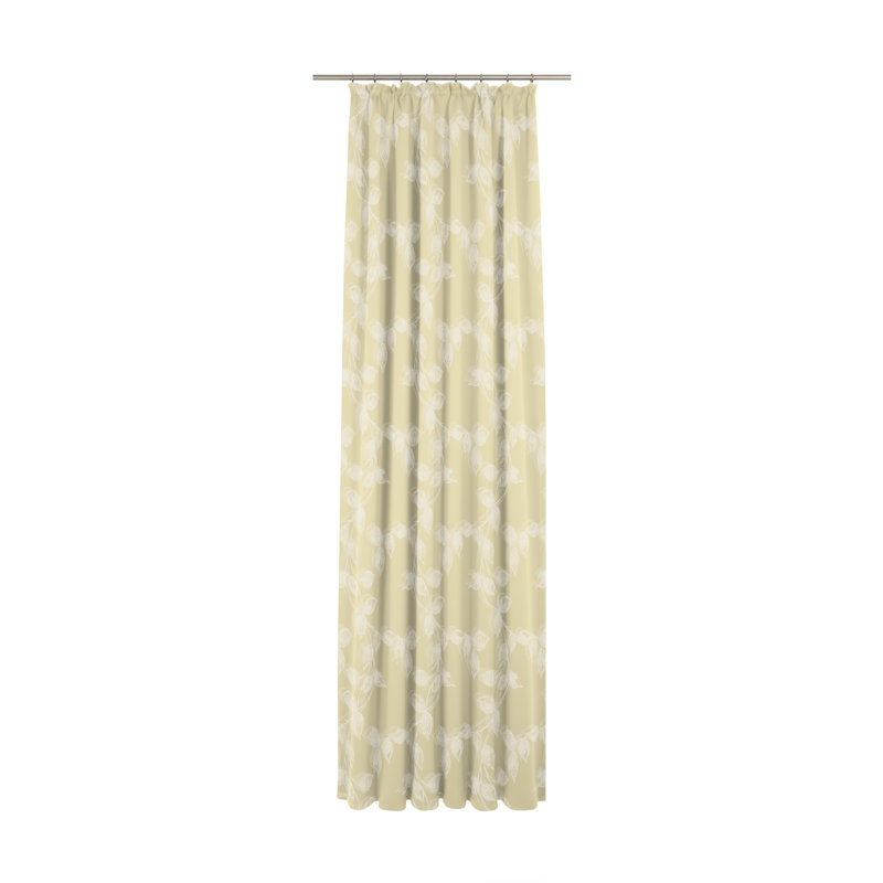Aston Pinch Pleat Room Darkening Curtains, Cream, 135cm Width x 245cm Drop