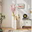 3 grands vases de plancher en métal glacé blanc 3 pièces - Superbe décor pour le salon
