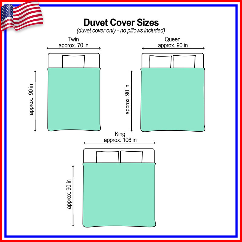 Solid Mint Background Duvet Covers, Queen