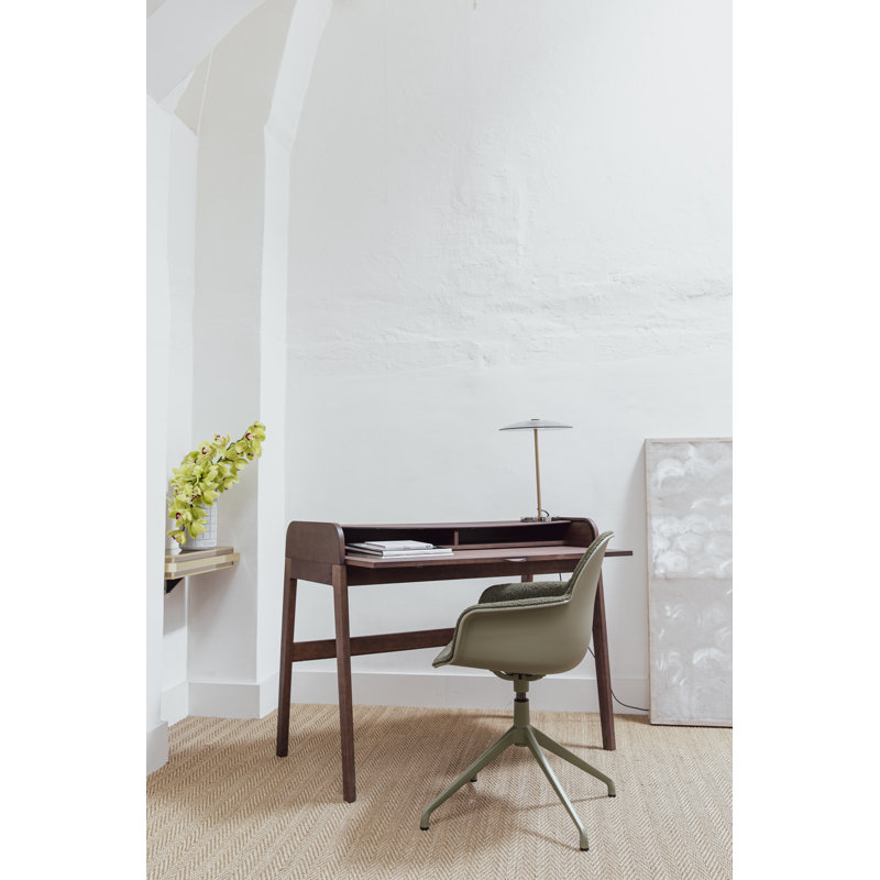 Barbier Solid Wood Writing Desk, Brown