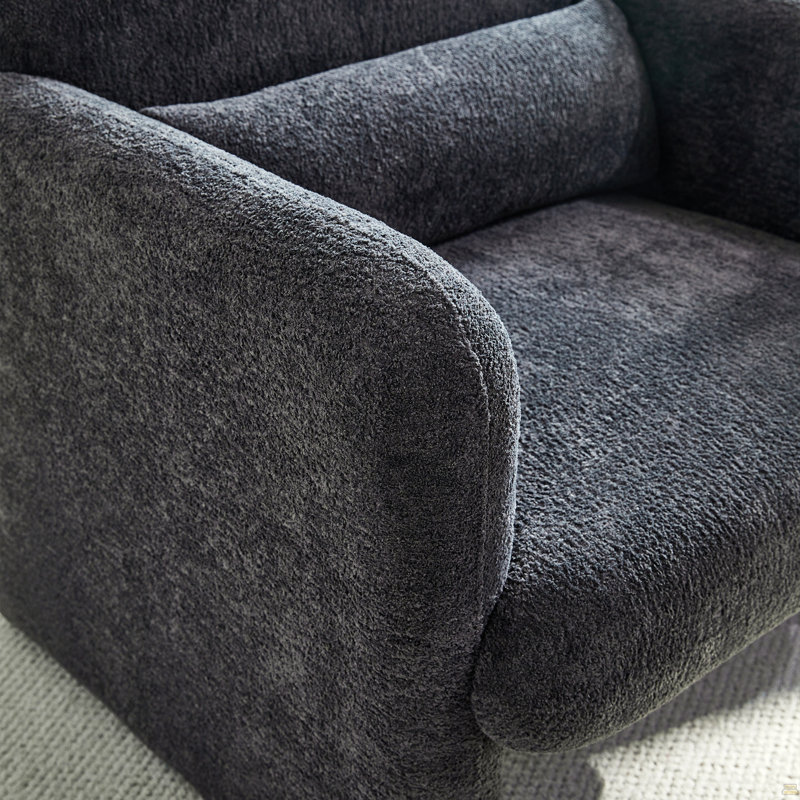 Canapé 34 po en velours, canapé simple avec coussin de soutien