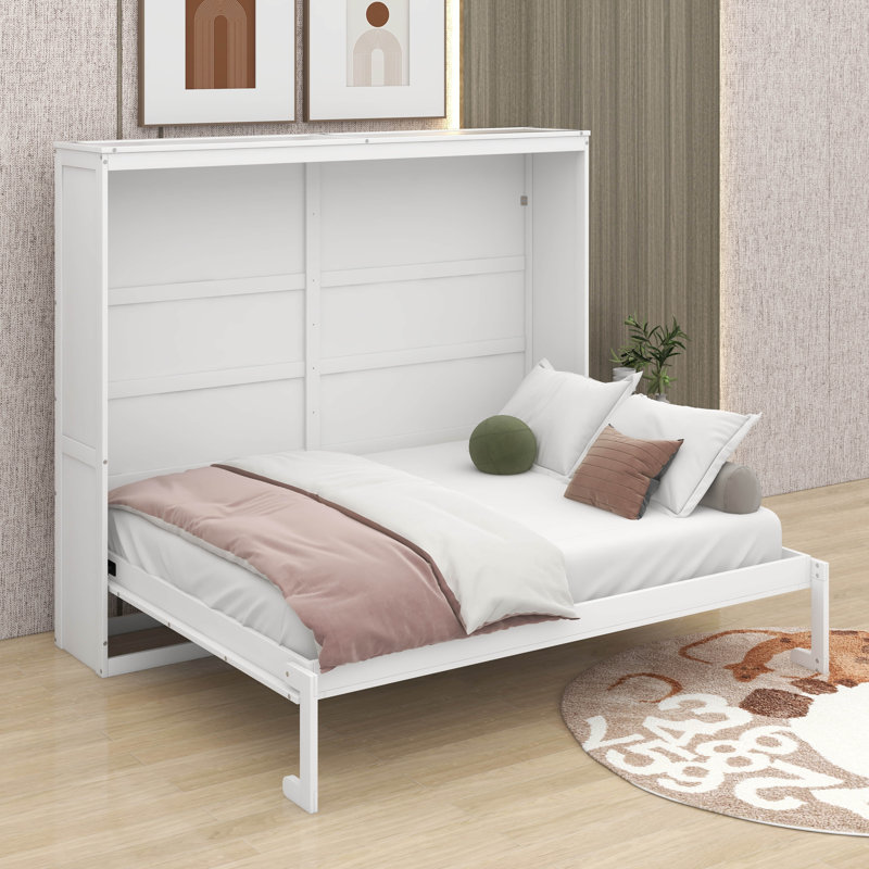 Grand lit escamotable mural, Blanc, Grand lit