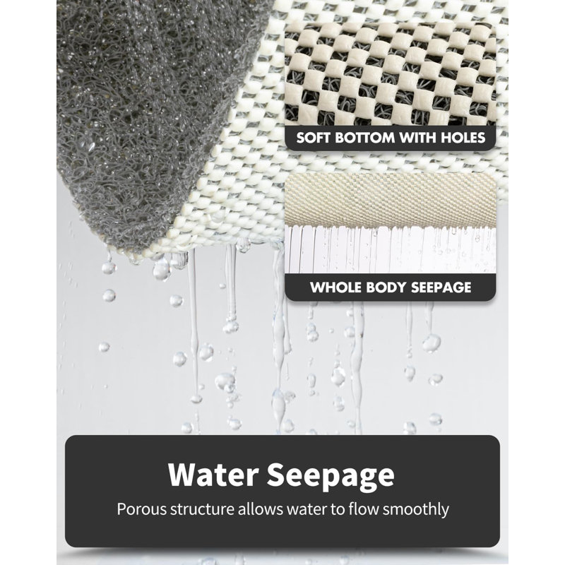 Non-slip 24"x35" Pvc Bath Mat