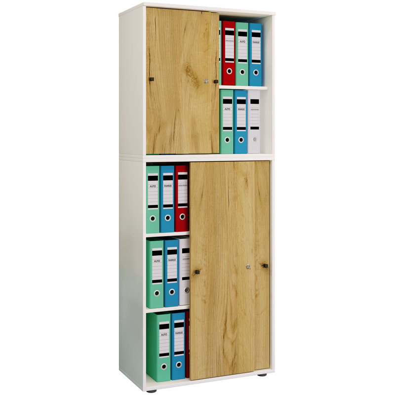 Amrei Storage Cabinet, White/Natural