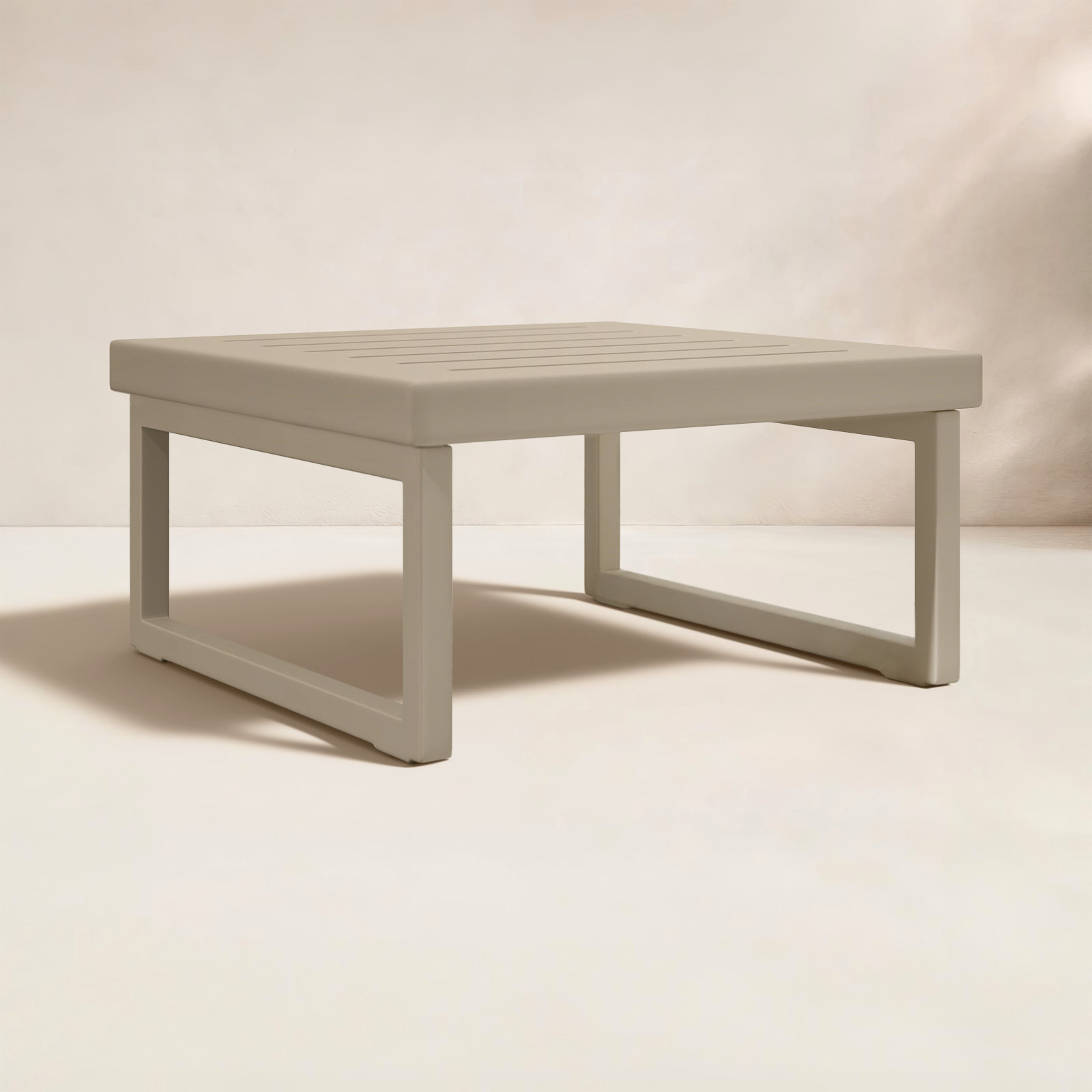 Lane 25.5'' Plastic / Acrylic Outdoor Coffee Table, Taupe