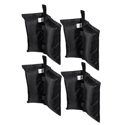 Sac de sable Oxford de Yescom avec revêtement en polyuréthane et œillets pour pavillon de jardin escamotable noir