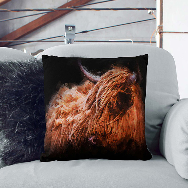 Square Throw Cushion, 40cm H x 40cm W x 15cm D, White