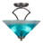 Zilo Semi-Flush 2-Bulbs Shown In Dark Granite Finish With 12" Amber Crystal Glass-32415721-32415718