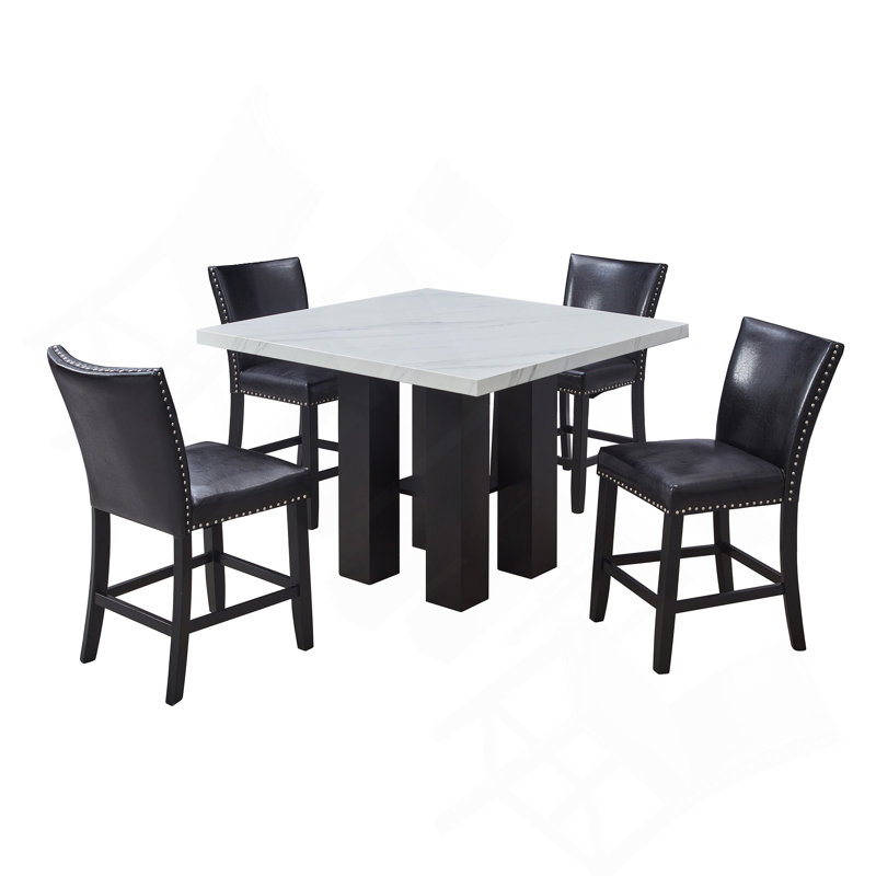 Fauteuil en polyuréthane 2pc, Noir, noir, noir, noir