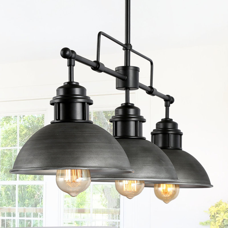 Luminaire suspendu linéaire à 3 lumières pour îlot de cuisine Herdon