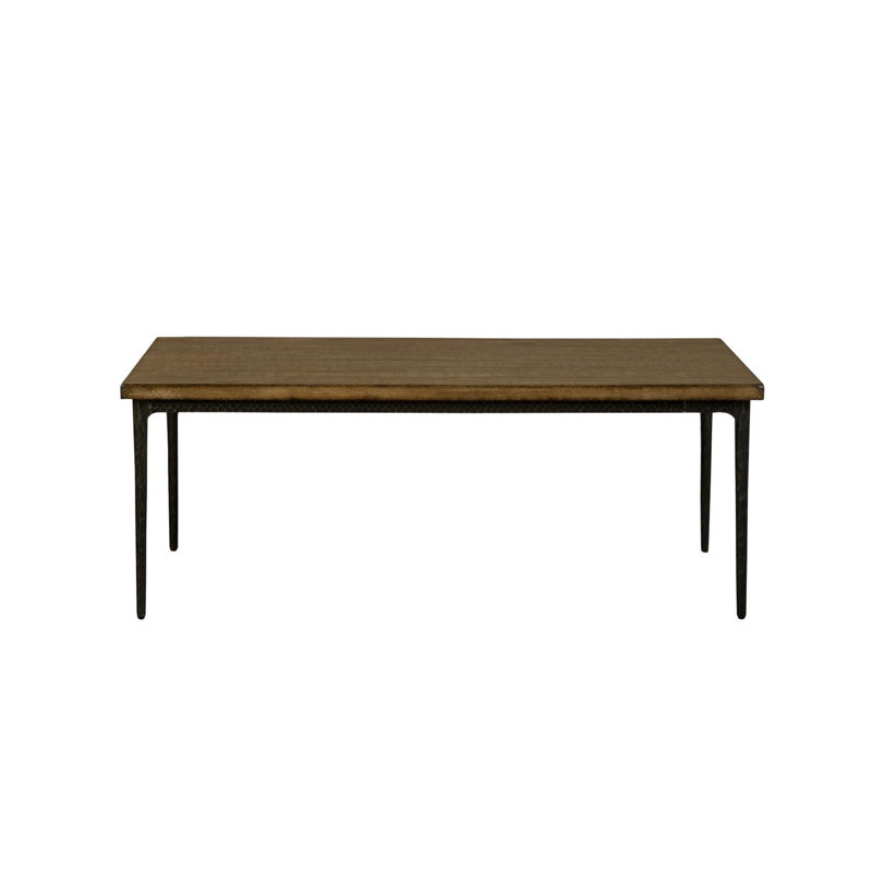 Table basse Wycliffe en pin récupéré, naturel antique
