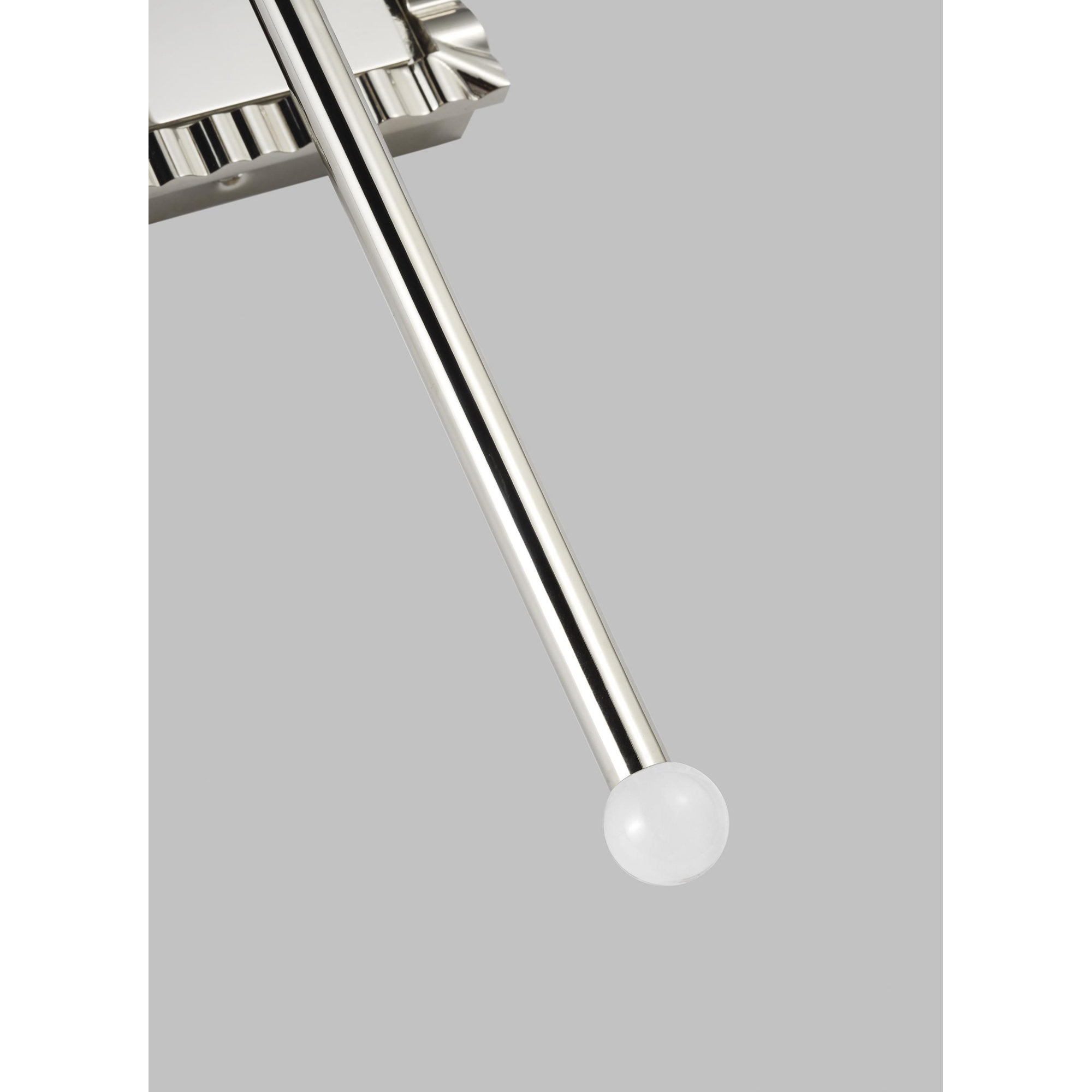 Tavernier Single Light Steel Dimmable Armed Sconce, Polished Nickel