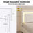 Upholstered Bed Frame with 4 Large Drawers,RGB LED Lights, Adjustable Headboard, Easy to Assemble-904573894-904573888