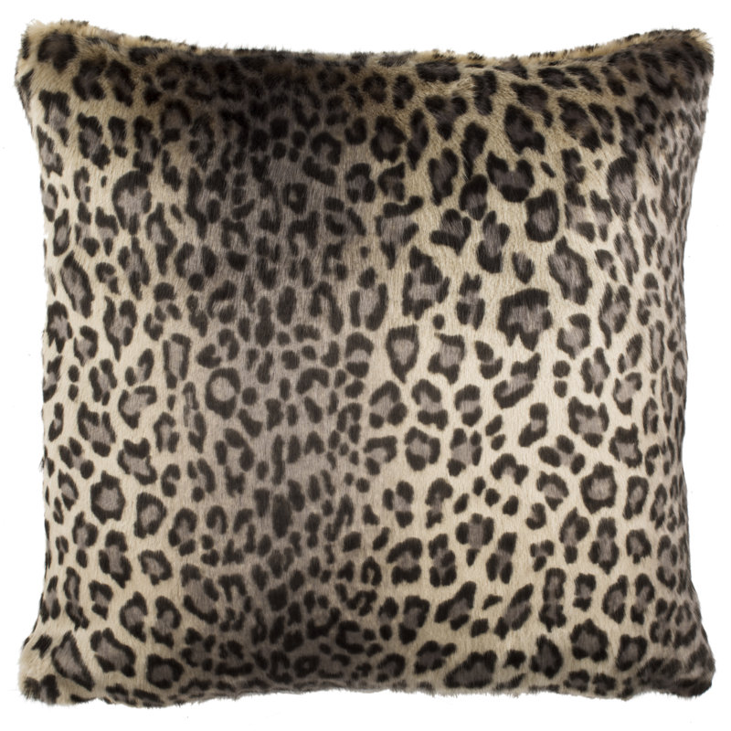 Animal Print Feather Reversible Throw Pillow