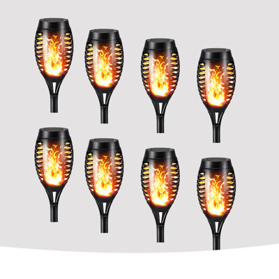 Upgraded Solar Lights Outdoor,  Waterproof Halloween Lights For Yard Garden, Torches Lighting For Outside Patio Decorations,8 Set Of