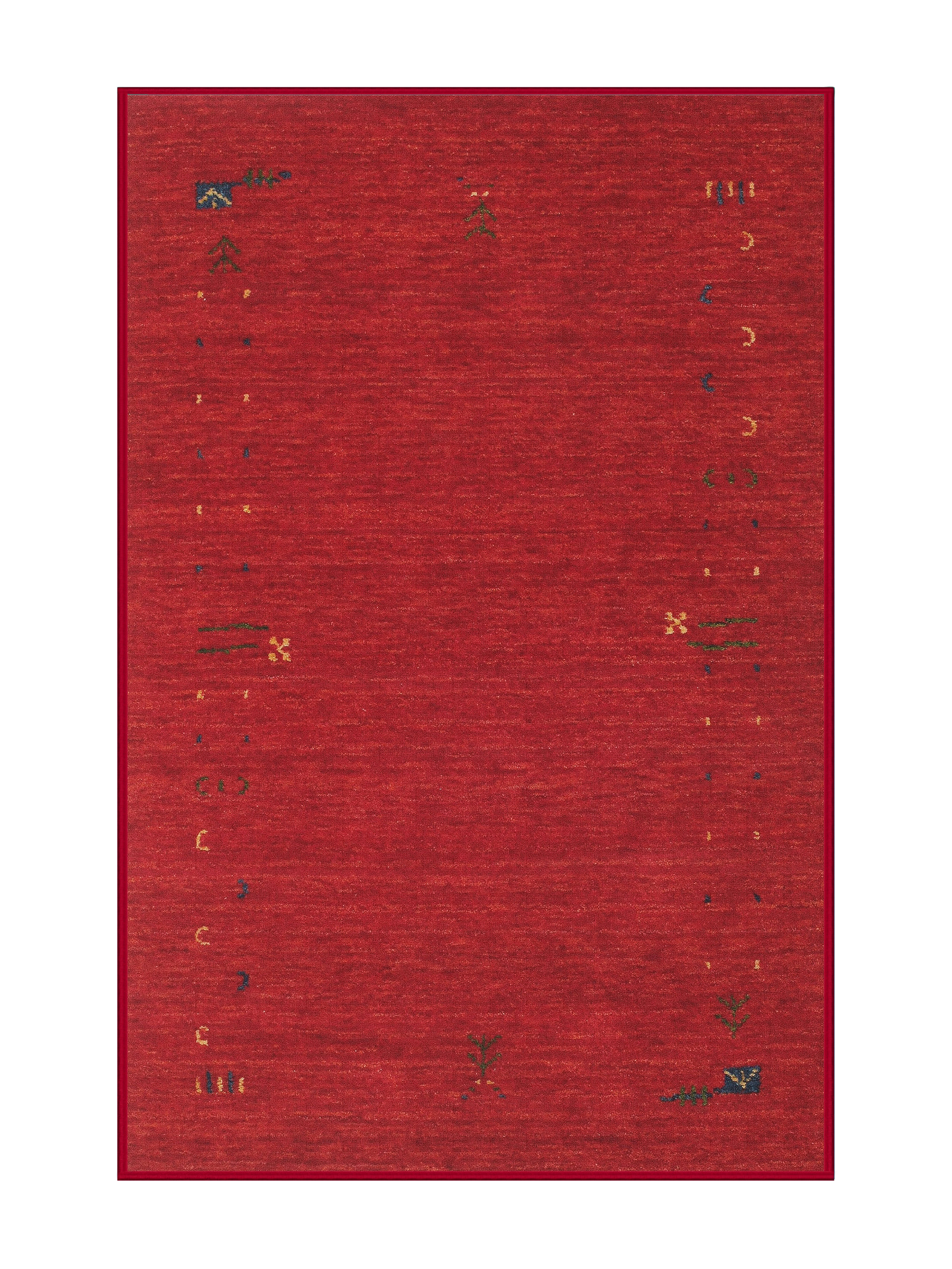 Foundry Select Abstract Wool Red Area Rug - Wayfair Canada