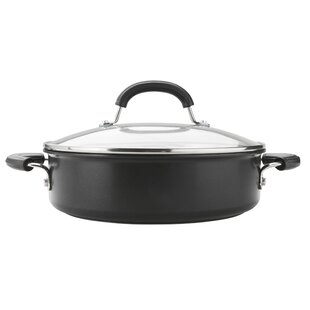 Circulon Total Hard Anodised Induction Non-Stick Dishwasher safe 28cm/5 litre Sauteuse Pan with toughened glass lid