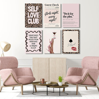 6 Piece Wrapped Canvas Wall Art