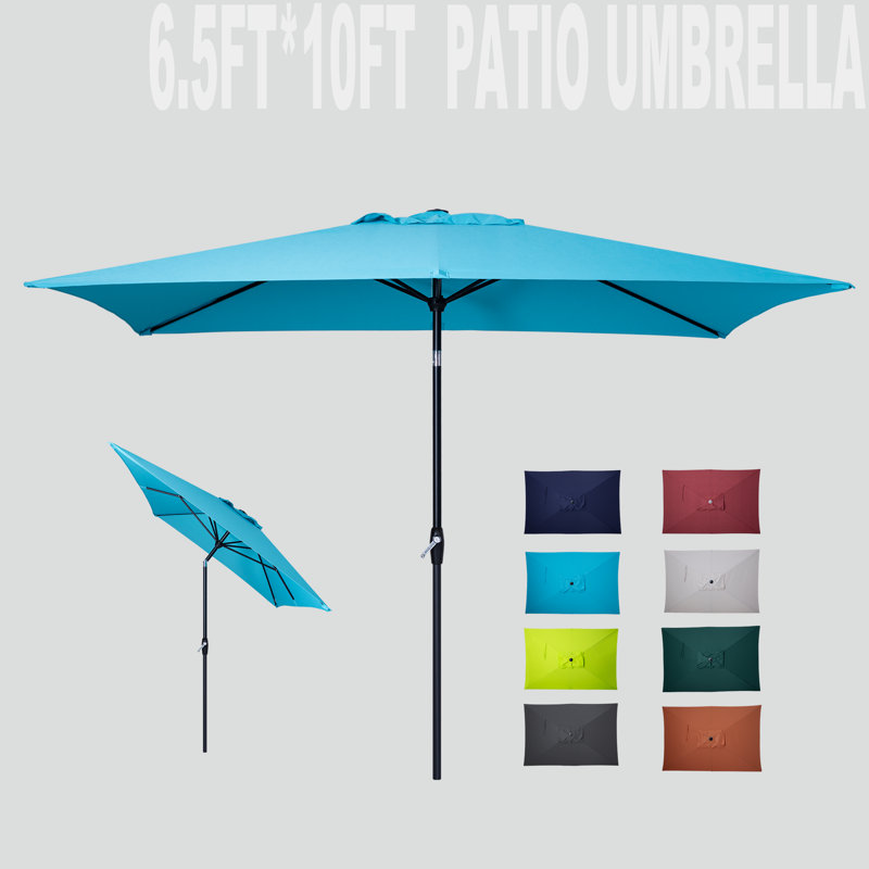 Shinetta 6,5 x 10 pi Parasol carré, Turquoise