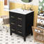Élégant meuble-lavabo en bois avec tiroirs et lavabo-1109501860
