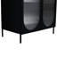 Armoire de salle de bain autoportante de 30 pouces, lavabo en céramique, structure en acier laminé à froid et style moderne avec deux portes, tablettes réglables, poignées en métal, meuble-lavabo noir avec lavabo - instrument