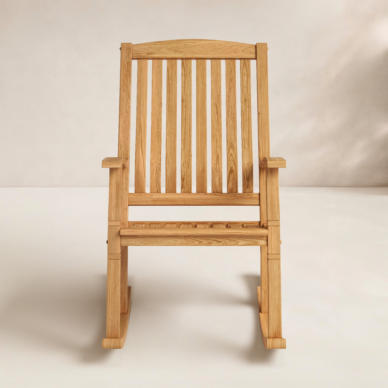Adina Teak Patio Rocking Chair, Natural