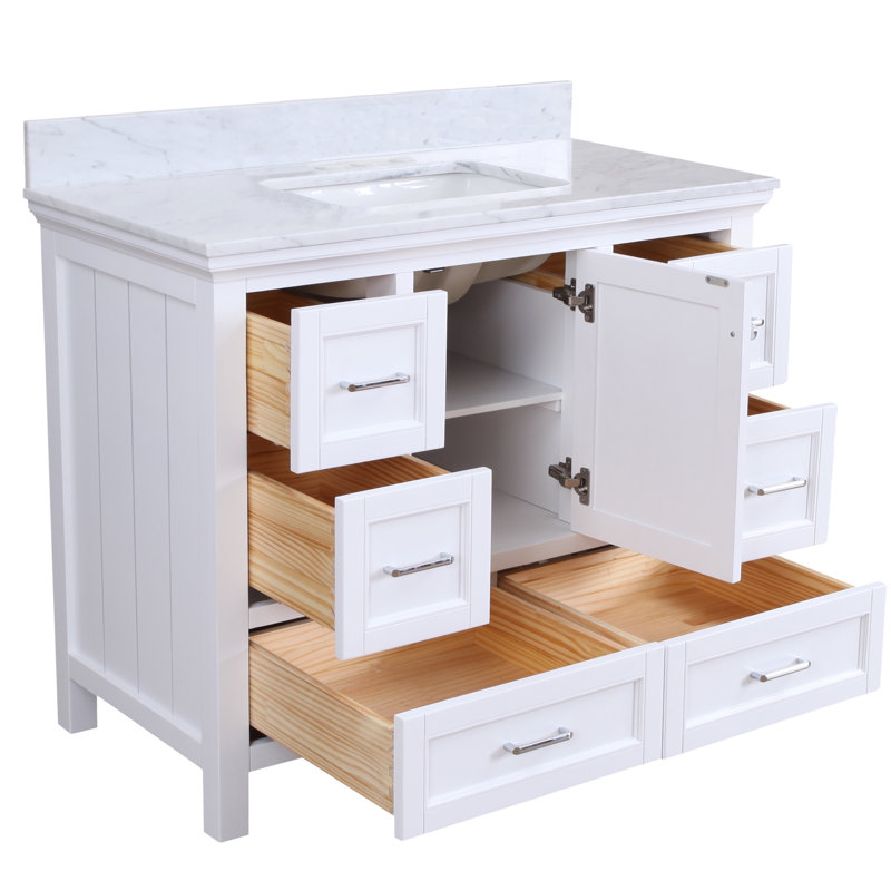 Ensemble de meuble-lavabo de 42 po Maven, Blanc