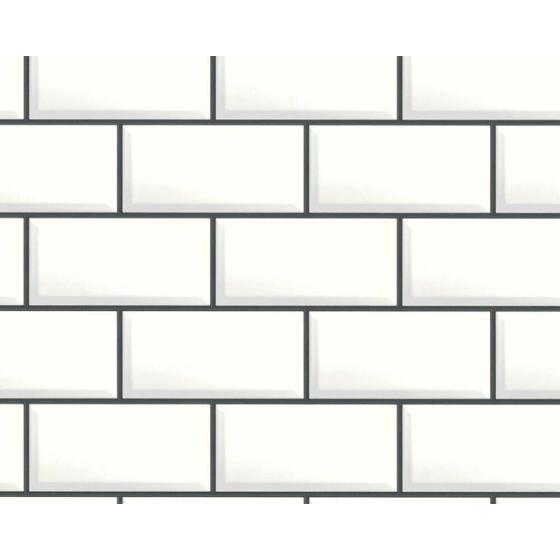 Non-Pasted Brick, Black/Gray/White