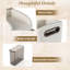 6-Tier Narrow Bathroom Storage Cabinet with Drawers Tissue Box Wheels for Kitchen