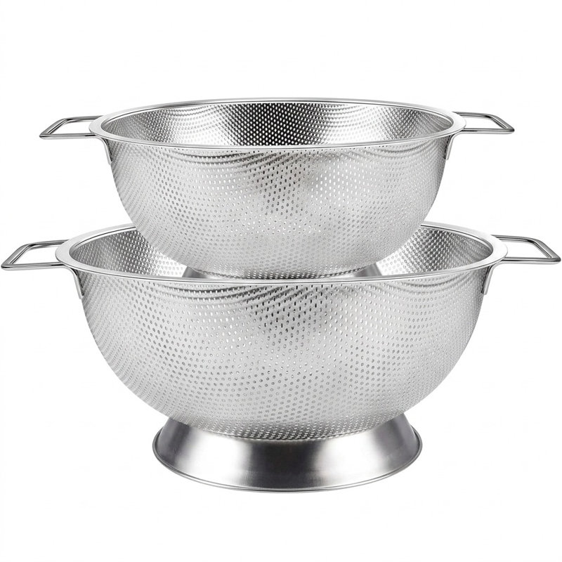 Ensemble de passoires en acier inoxydable de 5 pintes et de 3 pintes, lavable au lave-vaisselle