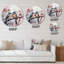 Décoration murale en métal oiseaux bleus sur une branche III - animaux oiseaux-88629163