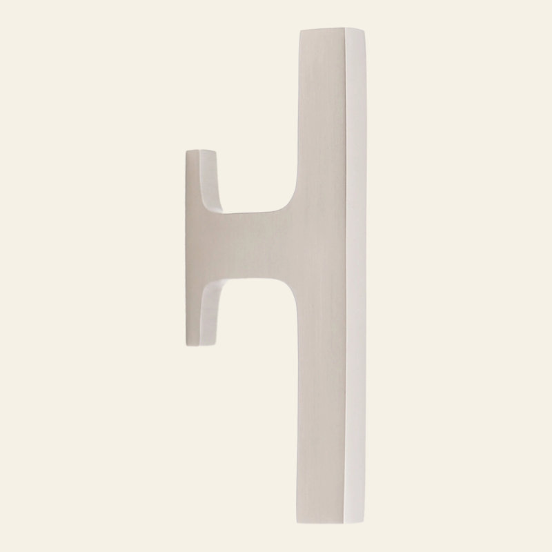 Madelyn Carter Gabrielle Solid Brass Offset Cabinet Pull - Finger Pull, Polished Nickel