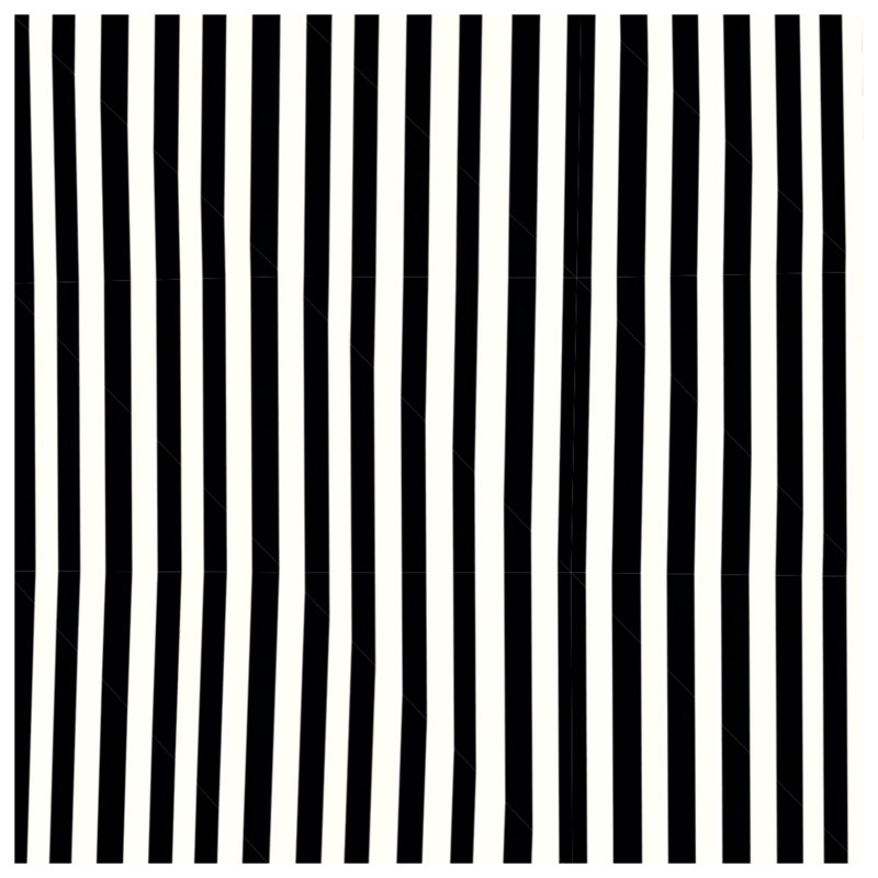 Édredon à rayures moderne, Édredon simple, Rayures blanc / noir