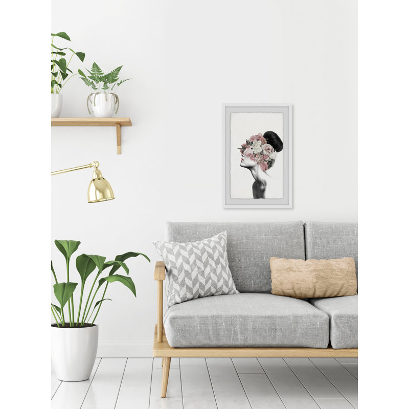 « fleur cheveu oignon », impression encadrée, H 12 po x l 8 po x P 1,5 po