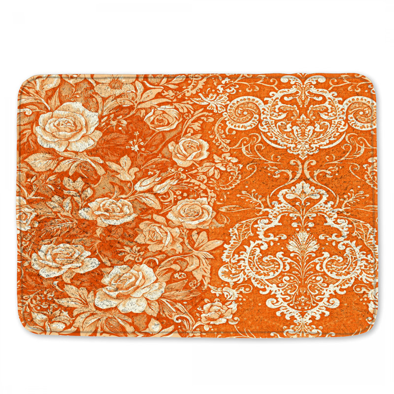 Tapis de bain Ornate Floral Roses, L 34 po x L 21 po