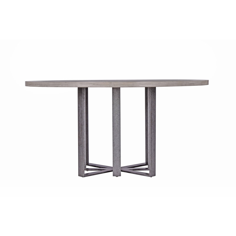 Fripp Round Mahogany Wood Dining Table, Peninsula
