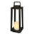 1 Light Modern Matte Black Solar Lantern With Candle Shape Outdoor Light Decorative Portable Hanging Led Lights For Patio Camping-121782016