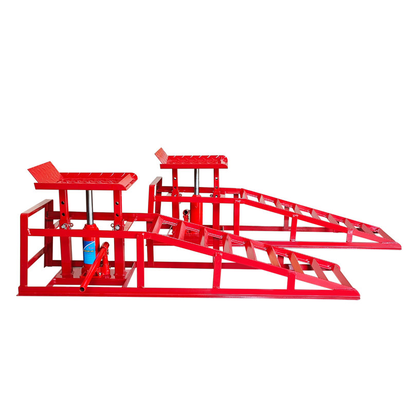 2 Pack Hydraulic Car Ramps For Oil Changes And Maintenance