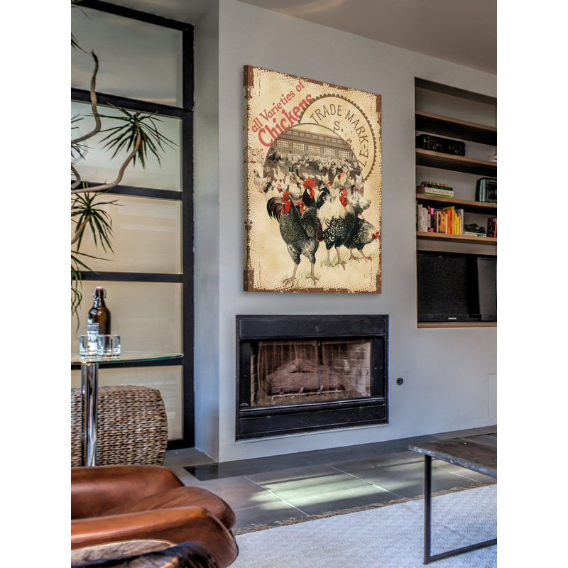 Chicken Varieties - Wrapped Canvas Print, 61 cm H x 41 cm W