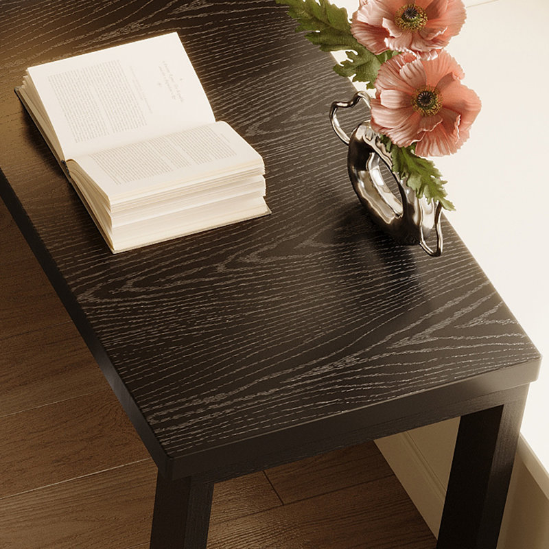+ Black L-Shaped Solid Wood desk, Right Hand Return, 29.53" H x 86.61" W x 55.12" D