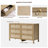 Pomodoro 51" W Rattan 6-Drawer Dresser With Golden Handles — Coastal Boho Bedroom Storage Chest-314767824