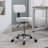 Darrett Adjustable Drafting Stool with Wheels and Backrest, Faux Leather desk stool, Space-Saving Rolling Stool-483664426