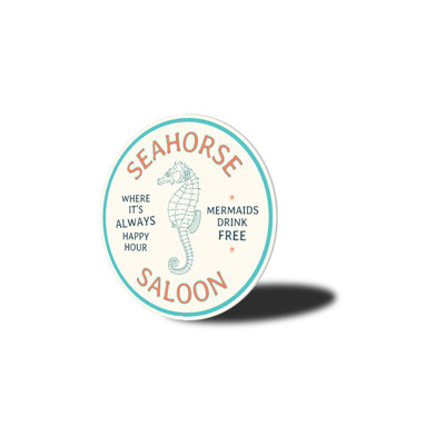 Plaque en aluminium Seahorse Saloon