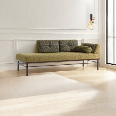 Light luxury style cotton and linen lounge chair