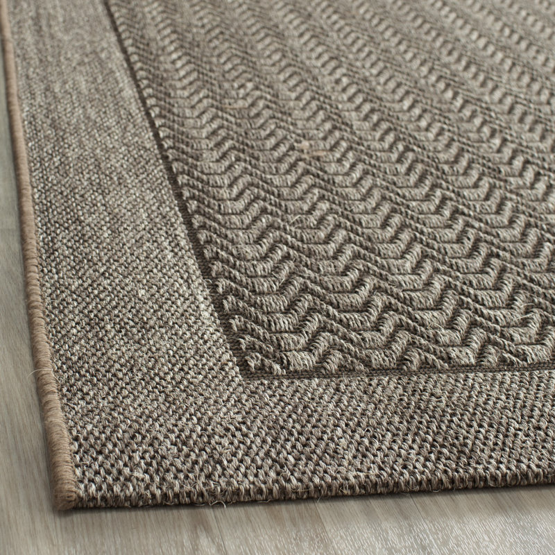 Rodanthe Jacquard Weave Sisal & Jute Chevron Rug, Rectangle 2' x 3'