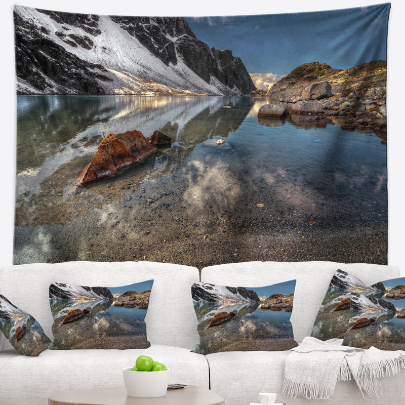 Tapisserie de mode paysage mountain mountain, H 32 po x l 39 po