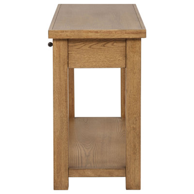 Wanids 2-Drawer Wood Console Table Golden Oak