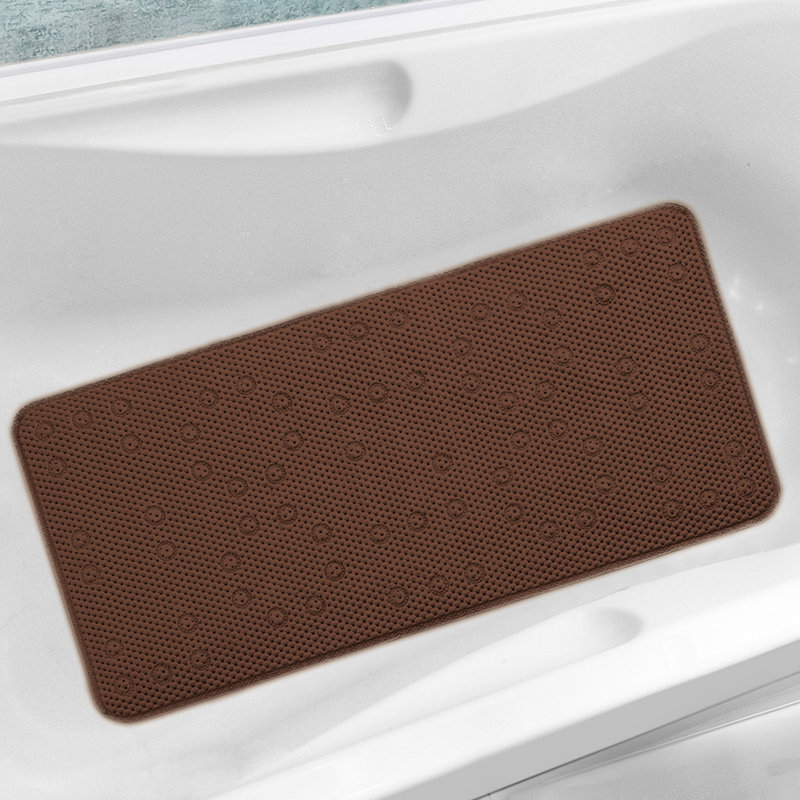 Tapis de douche antidérapant Azuela, Chocolat, 3 pi x 1 pi 5 po